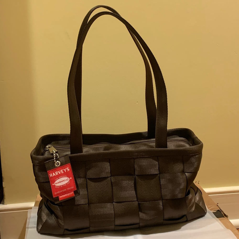 Harveys Seatbeltbag Satchel in Chocolate Brown